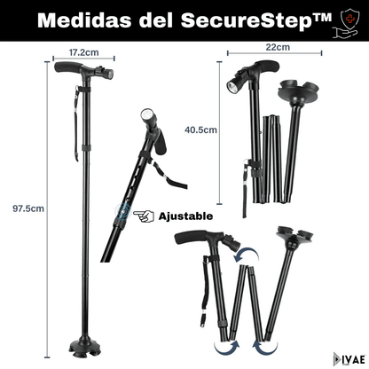 SecureStep™ Bastón Innovador Plegable con Led