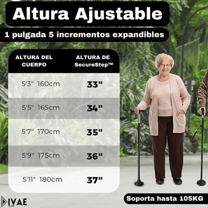 SecureStep™ Bastón Innovador Plegable con Led